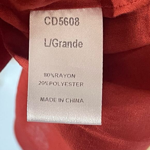 Crescent Sleeveless Cocktail Dress, Rustic Orange, Party, Date, Vacation, L - Picture 7 of 8